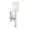 Designers Fountain Evi 4.5in 1-Light Chrome Glam Indoor Wall Sconce with Frosted White Shade 89901-CH - alternate 1